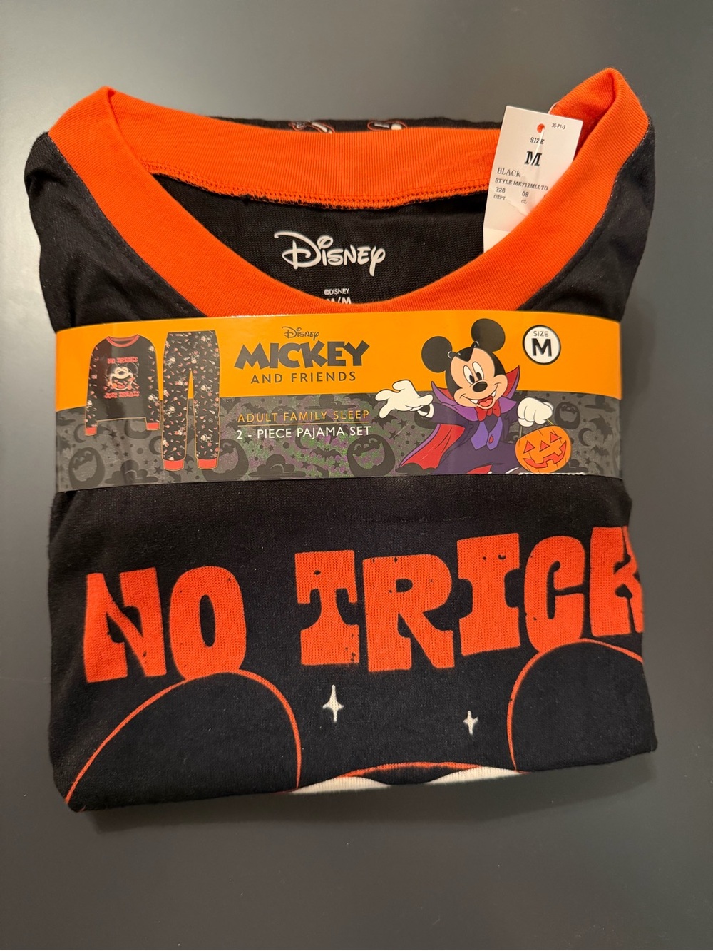 NEW Men's 2pc Mickey Halloween Snug Fit Sleep Pajama Set Medium
